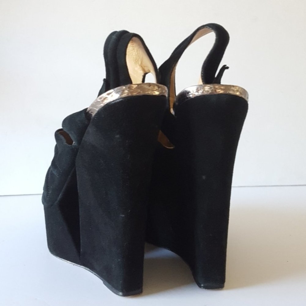 L.A.M.B. Wedge Suede Platform Pumps - Picture 3 of 8